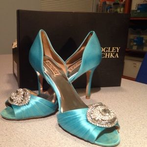 Turquoise Badgley Mischka size 8.5 shoes