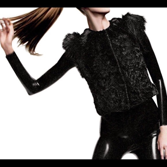 Black Faux Fur vest from Skaist Taylor