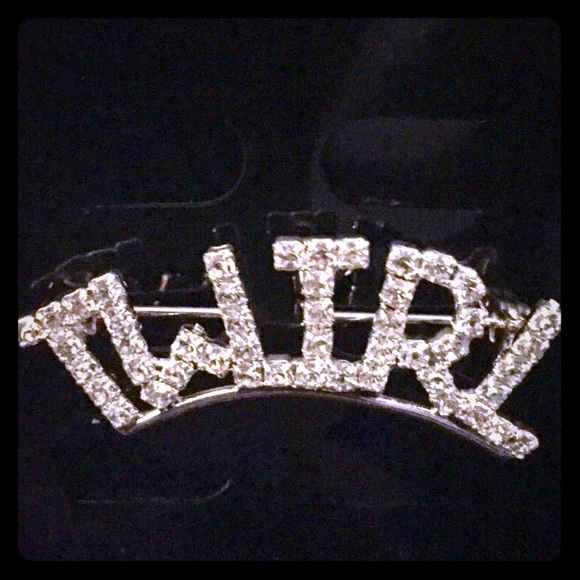 Rhinestone Twirl Pin - Picture 1 of 2