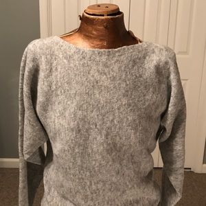 Light grey wool boat neck BR sweater