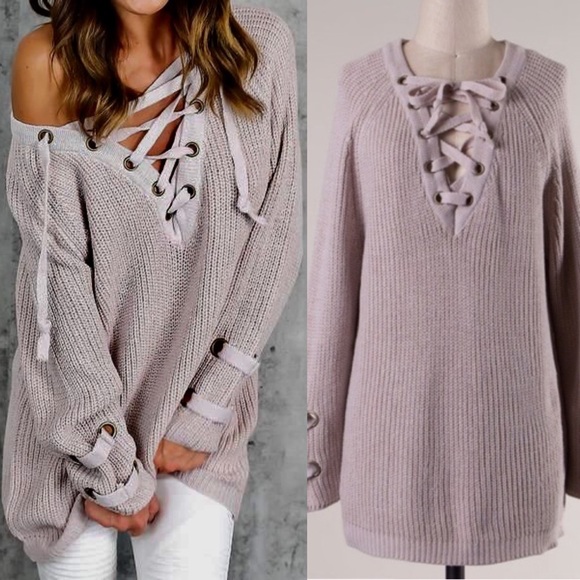 🚨LAST🚨ALIA solid sweater tunic top - Picture 4 of 4