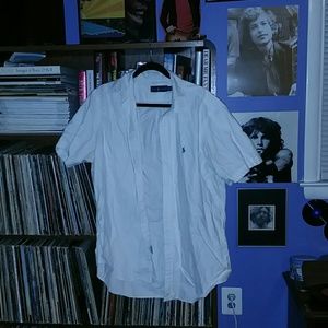 Mens polo short sleeve dress shirt
