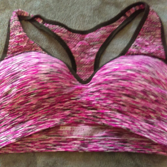 Pink sports bra
