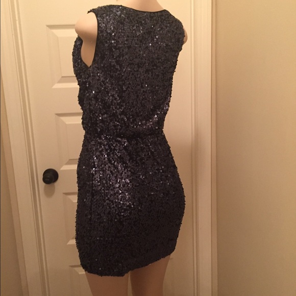 Sequined Midnight Blue Minidress - image 2