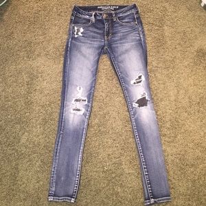 American Eagle Ripped Superstretch Skinny Jeggings