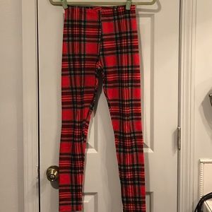 plaid leggings
