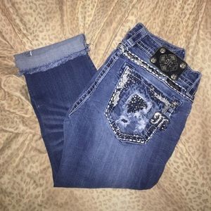 Distressed Miss Me Capris