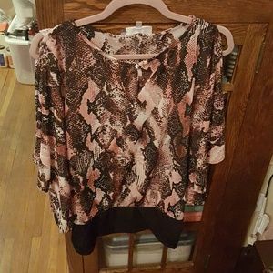 Sold! Snakeskin dolman top
