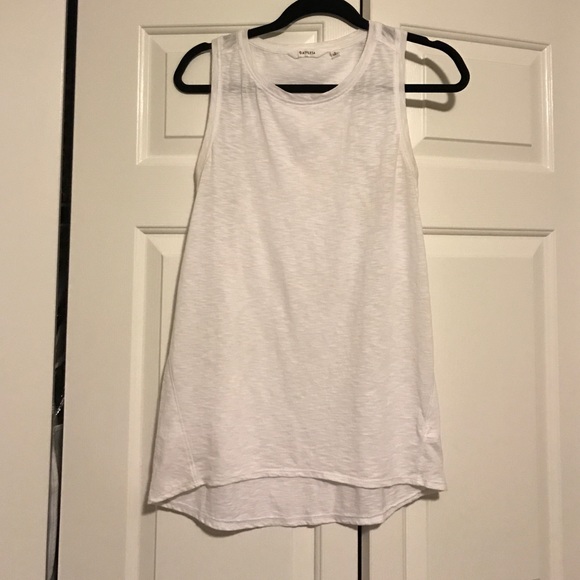 ATHLETA White Tissue Tunic Tank - EUC