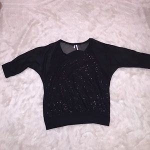 Black sequined sweater