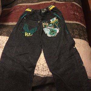 Boys RocaWear Embroidered Black Jeans