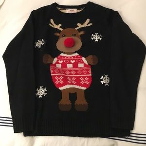Cute moose Christmas sweater