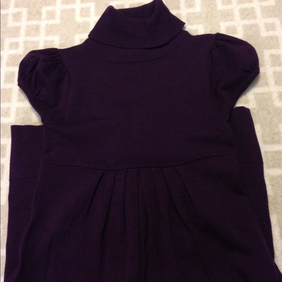 Plum Turtleneck Sweater Dress - Picture 3 of 3
