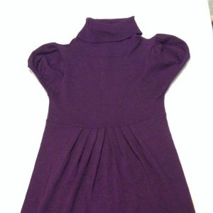 Plum Turtleneck Sweater Dress