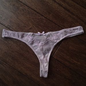 Lavender lace thong