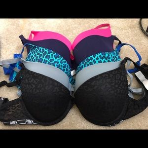 PINK wear everywhere push up bra bundle