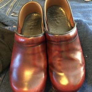 Red Dansko clogs.   Size 38