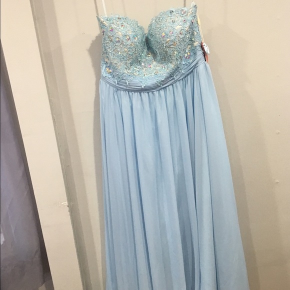 Beautiful light blue prom dress