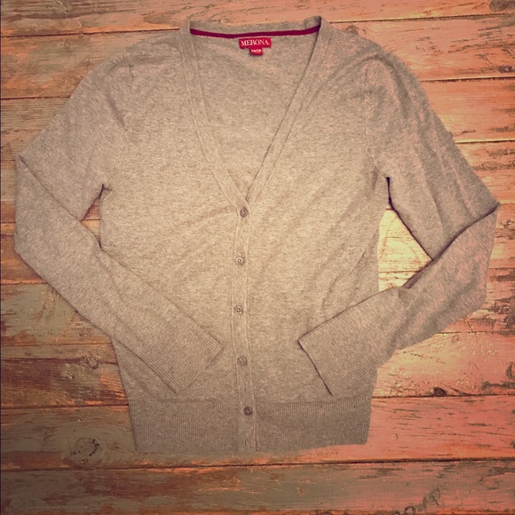 Merona V-neck Gray Cardigan