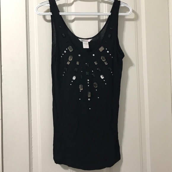 Black dress tank top with jewels