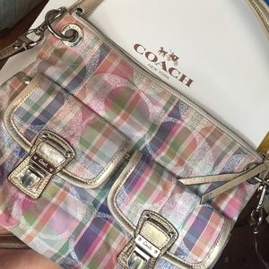 Coach Colorful plaid bag