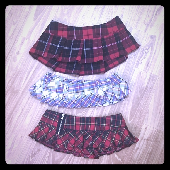 Bundle of 3 Sexy School Girl Skirts
