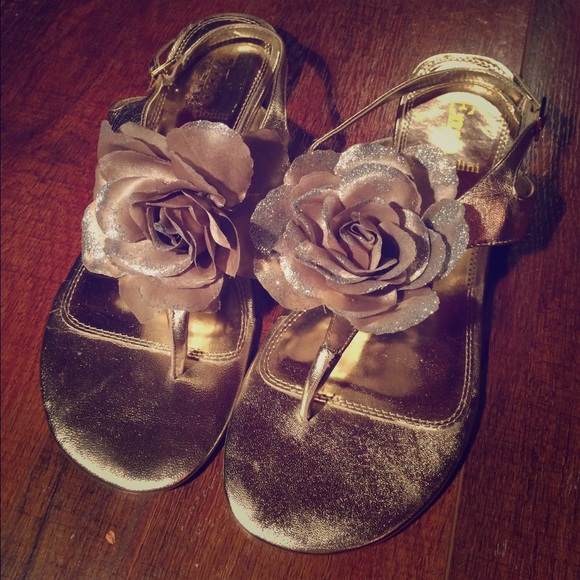 Enzo Angiolini Gold Rose Sandals
