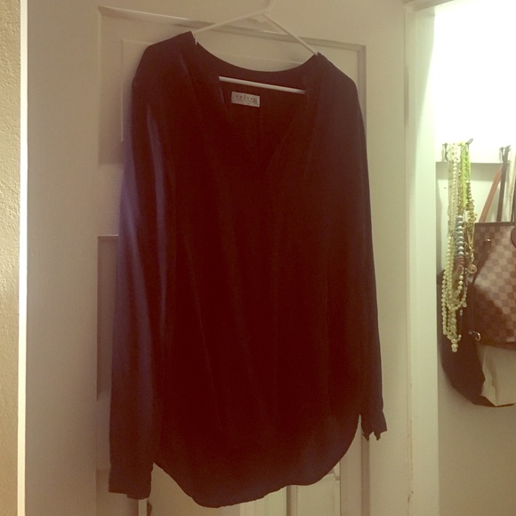 Navy Blue Velvet by Graham Spencer Blouse