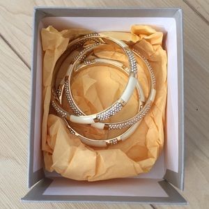 Rachel Zoe Enamel and Crystal Bangles (set of 3)