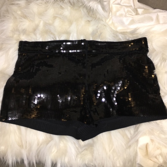 Black sequin Express shorts