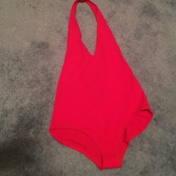 American Apparel Halter One-Piece (red)
