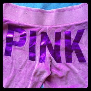 VS Pink Velour lilac Soft Pants XS