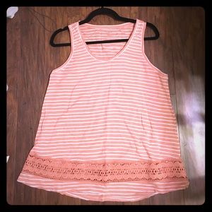 Peach loft sleeveless cotton shirt