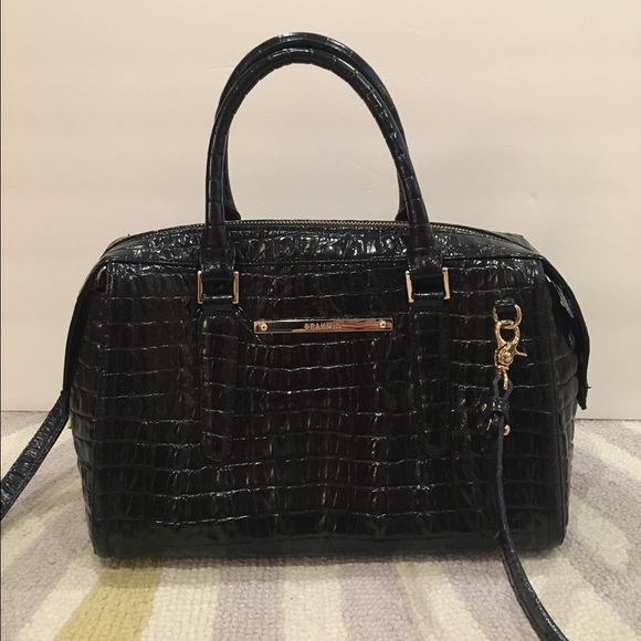 Brahmin Gemma Satchel Onyx La Scala