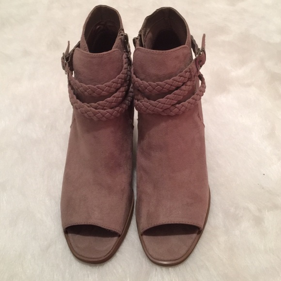 Madden Girl Suede Peep Toe Wedges