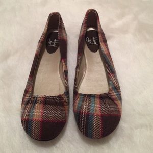 Plaid Multicolor Flats