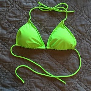 Neon Green Bikini Top