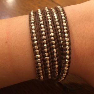 Chan Luu Brown leather with silver beads