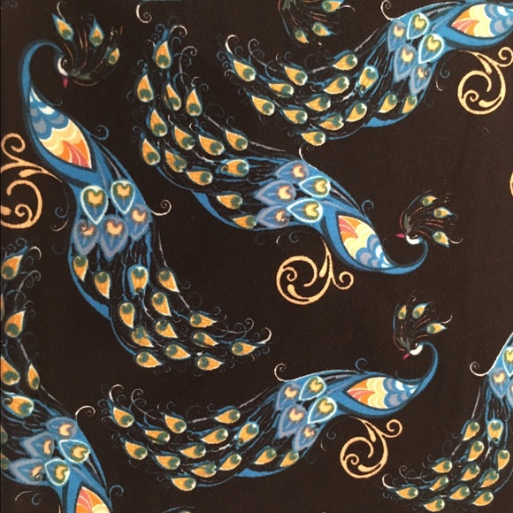 LuLaRoe 'Unicorn' Peacock Leggings - OS