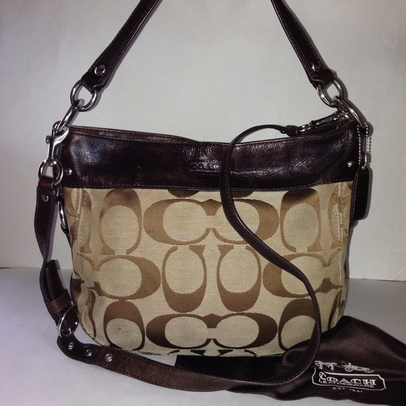 Rare Coach Signature Zoe Crossbody Hobo F14708 👜