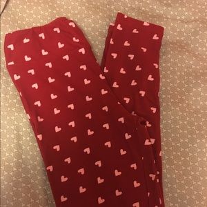 Lularoe valentine leggings OS hearts 💕 ❤