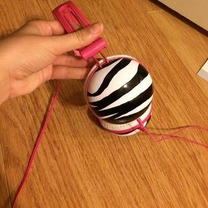 Pink zebra rue 21 head phones
