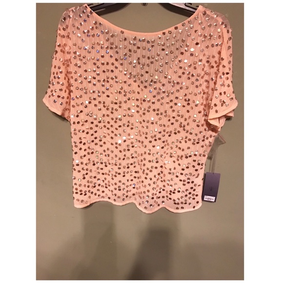 J-Lo Sequined V-Back Blouse