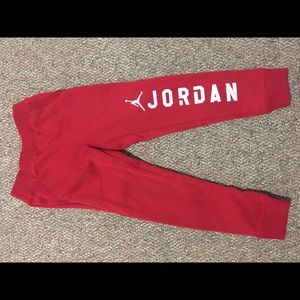 Kids Red Jordan Joggers