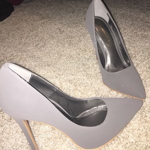 Matte gray heels