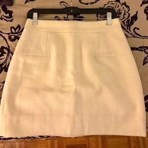 JCrew white wool skirt, Size 2