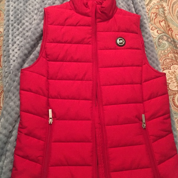 Michael Kors red winter vest NWT