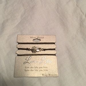 Silver plated wrap bracelet