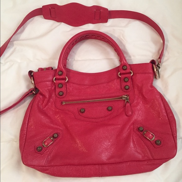 Balenciaga rose gold bag