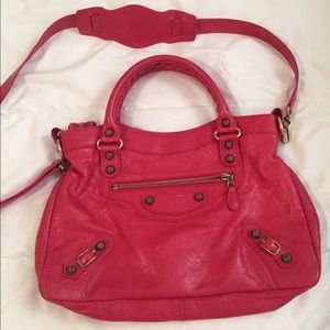 Balenciaga rose gold bag